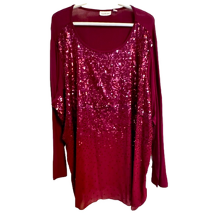 Joan Rivers 3X Plus Size Long Sleeve Lady Woman Blouse Dressy Top Shirt